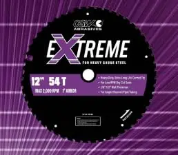 Abrasives Extreme Blade Ferrous Cermet 45404 Heavy Guage Steel 12