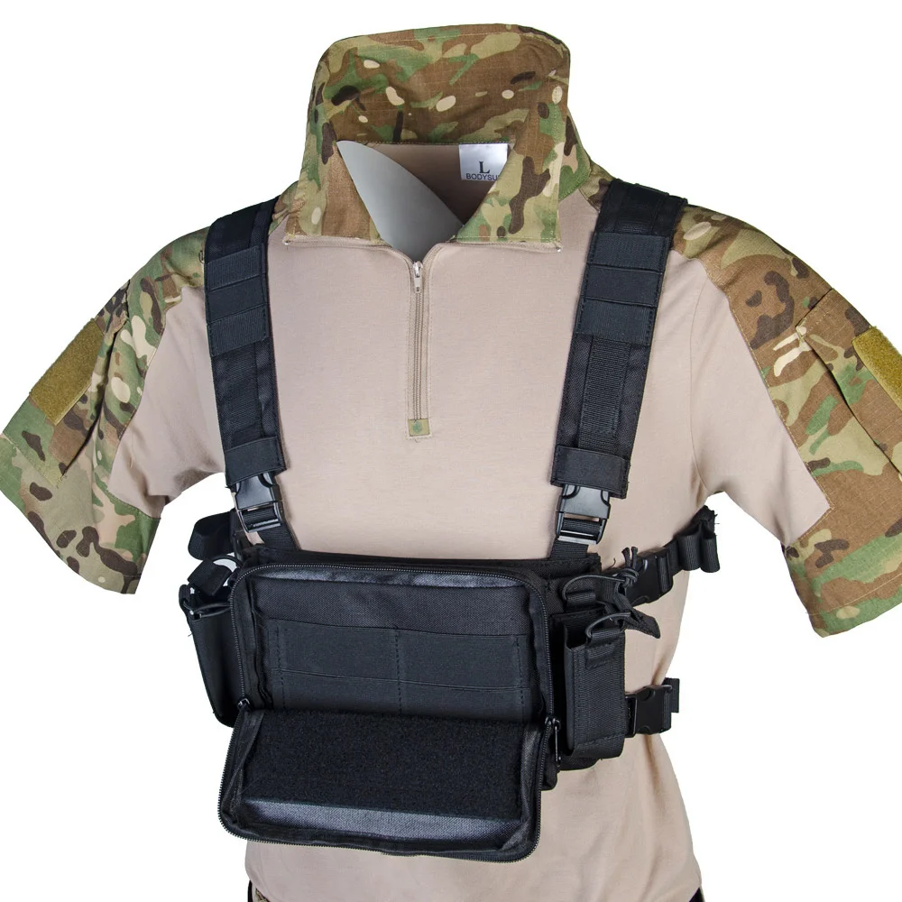 

Tactical Hunting Vest Chest Rig H Harness 1000D Nylon Rifle Pistol 5.56 Magazine Pouch Insert CRX Hunting Airsoft Accessories