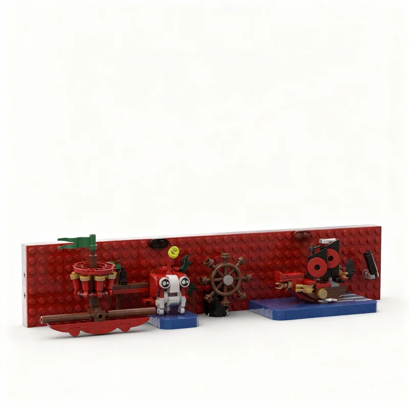 477pcs MOC Games Accessories Modular Streetscape Bazaar Cards Vanessa Model Building Blocks Toys Construction Christmas Gifts