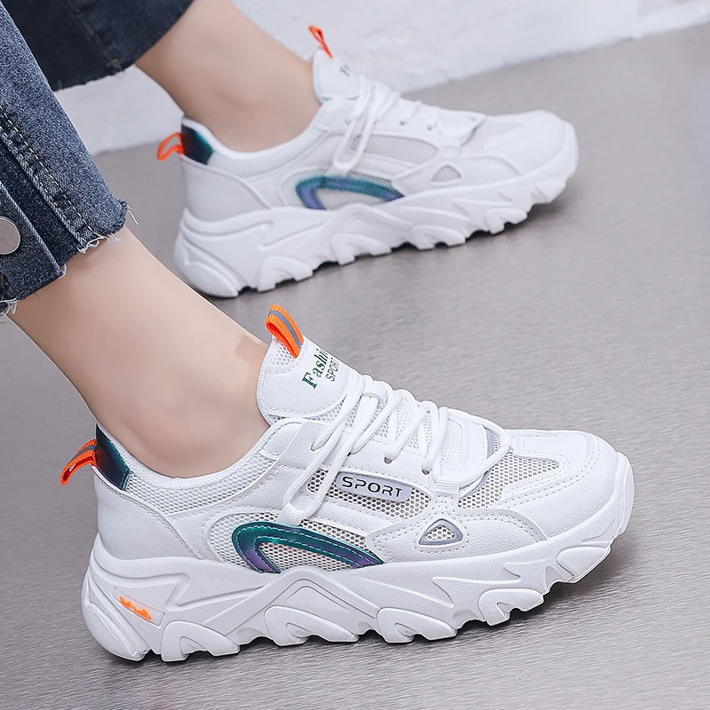 

Fashion Thick Bottom Old Daddy Shoes Summer Breathable Women's Sports Shoes Non-slip Casual Women's Shoes