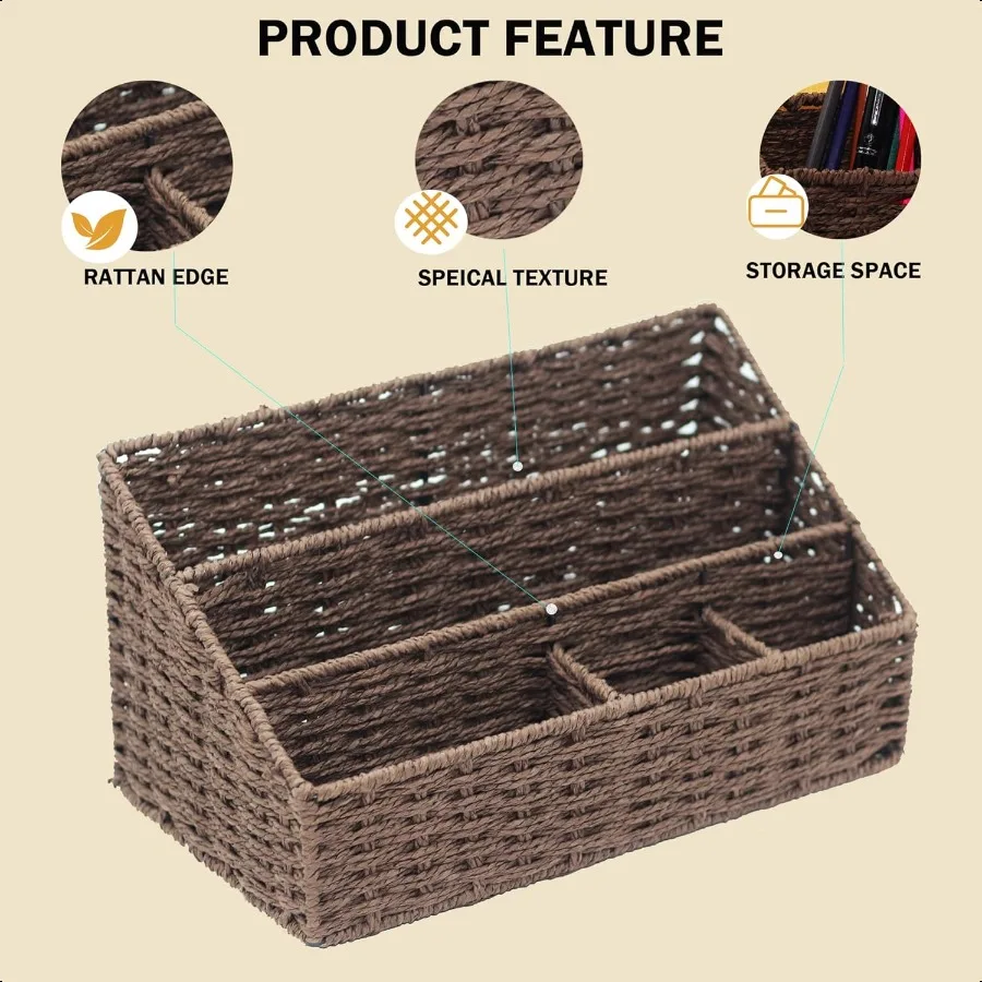 منظم البريد، منظم البريد على سطح الطاولة، فارز البريد، حامل ملفات المجلات، منظم المكتب والملحقات، بني داكن