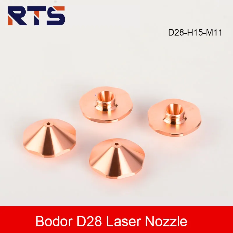 RTS  Bodor Laser Cutting Nozzle Dia.28mm H15 Single Double Layers Caliber 1.0-5.0mm Laser Hexagonal Copper Nozzles M11