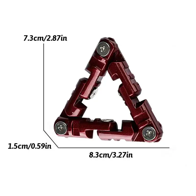 Lanciare Fidget Giocattoli sensoriali Giocattoli sensoriali Triangolare Gioco da scrivania Lanciare a 360 gradi Fidget da scrivania Giocattolo antistress Lega da viaggio