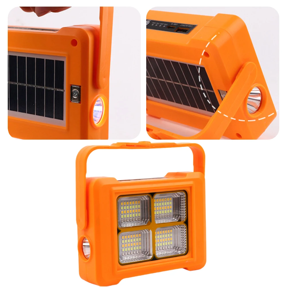 

Solar LED Camping Lantern 5 Modes Handheld LED Lantern Multiple Color Temperature Adjustment High Power Lamp for Fishing Travel