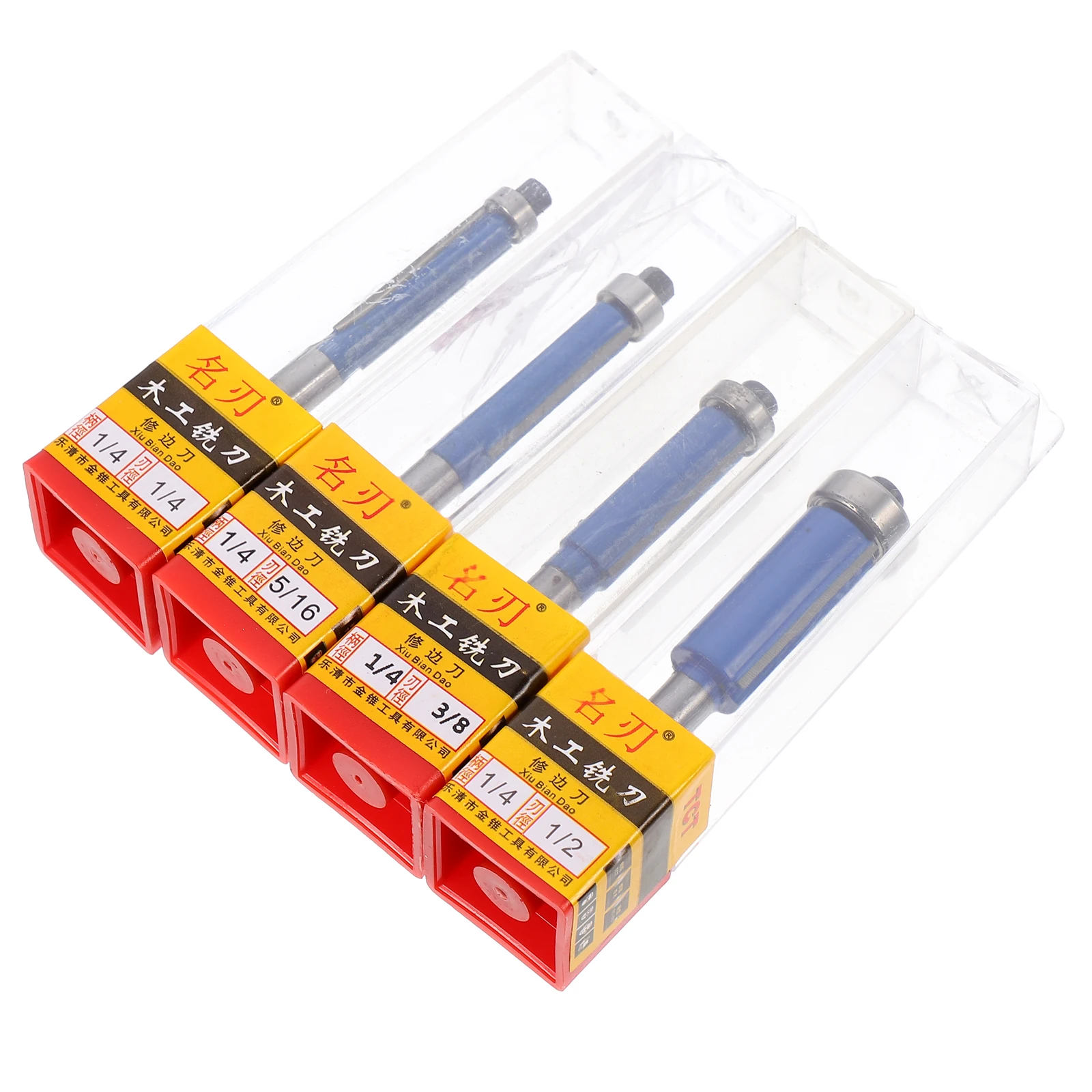 

4 Pcs Trimming Knives Straight Mill Cutters End Mill Bits Router Bit Cutting Tools Carbon Steel Abrasion Resistance High