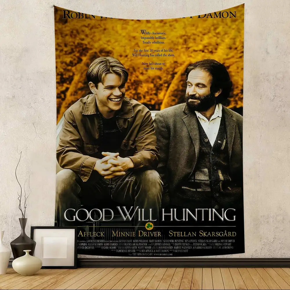 Movie Sticky Good Will Hunting Printed Large Wall Tapestry Indian Buddha Wall Decoration Witchcraft Bohemian Hippie Wall Art