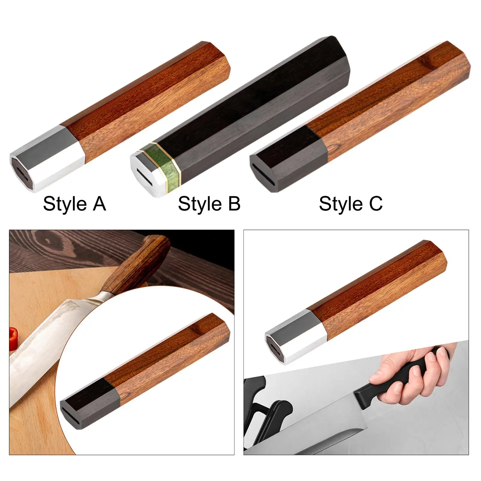 Japanese Kitchen Knife Replacement Handle Professional Accessories Kitchen Knife Enthusiasts Gift Wooden Sashimi Knife Handle