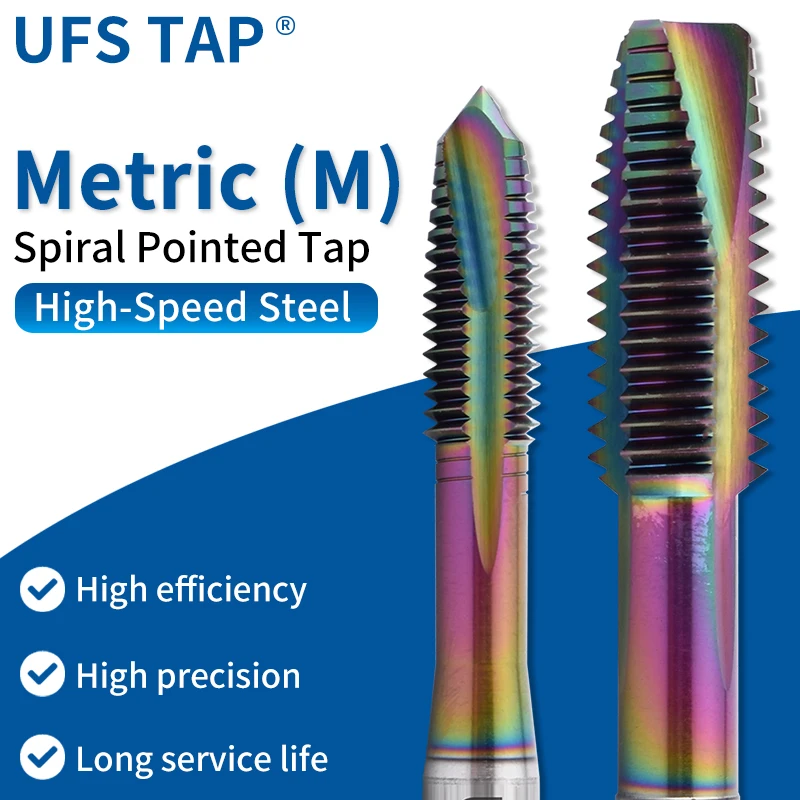 

UFS TAP HSSE-M35 Стандартный левый спиральный остроконечный метчик JIS M2 M2.5 M3 M3.5 M4 M5 M6 M8 M10 M12 Машинные резьбовые метчики