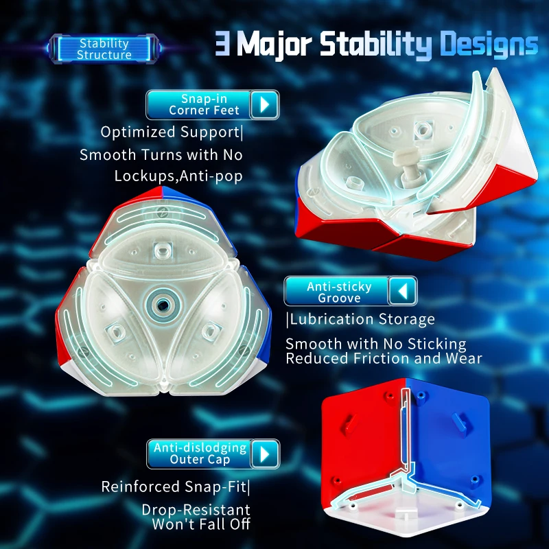 MoYu Redi Cube 3x3 الكرة الأساسية النسخة المغناطيسية مكعب ماجيك سرعة مكعب ستيكيرليس سوبر المهنية Speedcube لغز لعب الأطفال