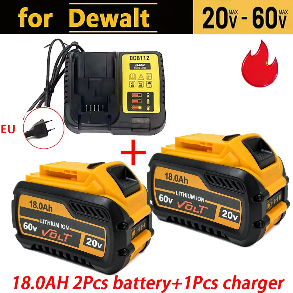 Voor Dewalt 60V 18.0Ah Batterij Vervanging Li-Ion Batterij DCB609 DCB200 DCB205 DCB606 DCB206 DCB209 DCB182 Power Tool Batterij