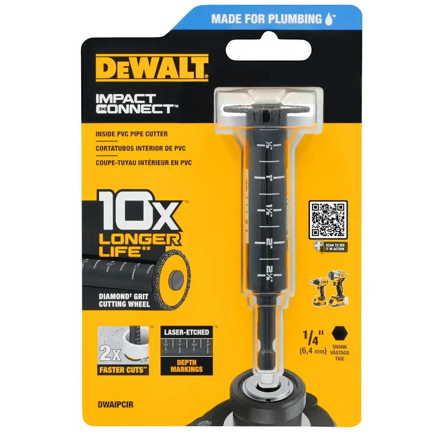 Imagem -06 - Dewalt Dwaipcir Impact Connect Dentro Cortador de Tubos de Pvc com Escala Interna Acessórios de Ferramenta de Corte Auxiliar Multifuncional 34 mm