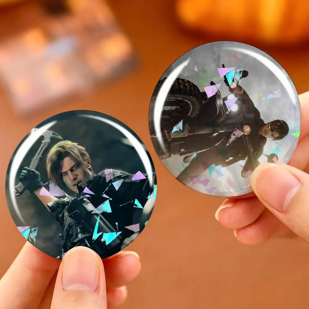 So Cool L-Leon S K-Kennedy Custom Tinplate Round Button Badge Pins Brooches