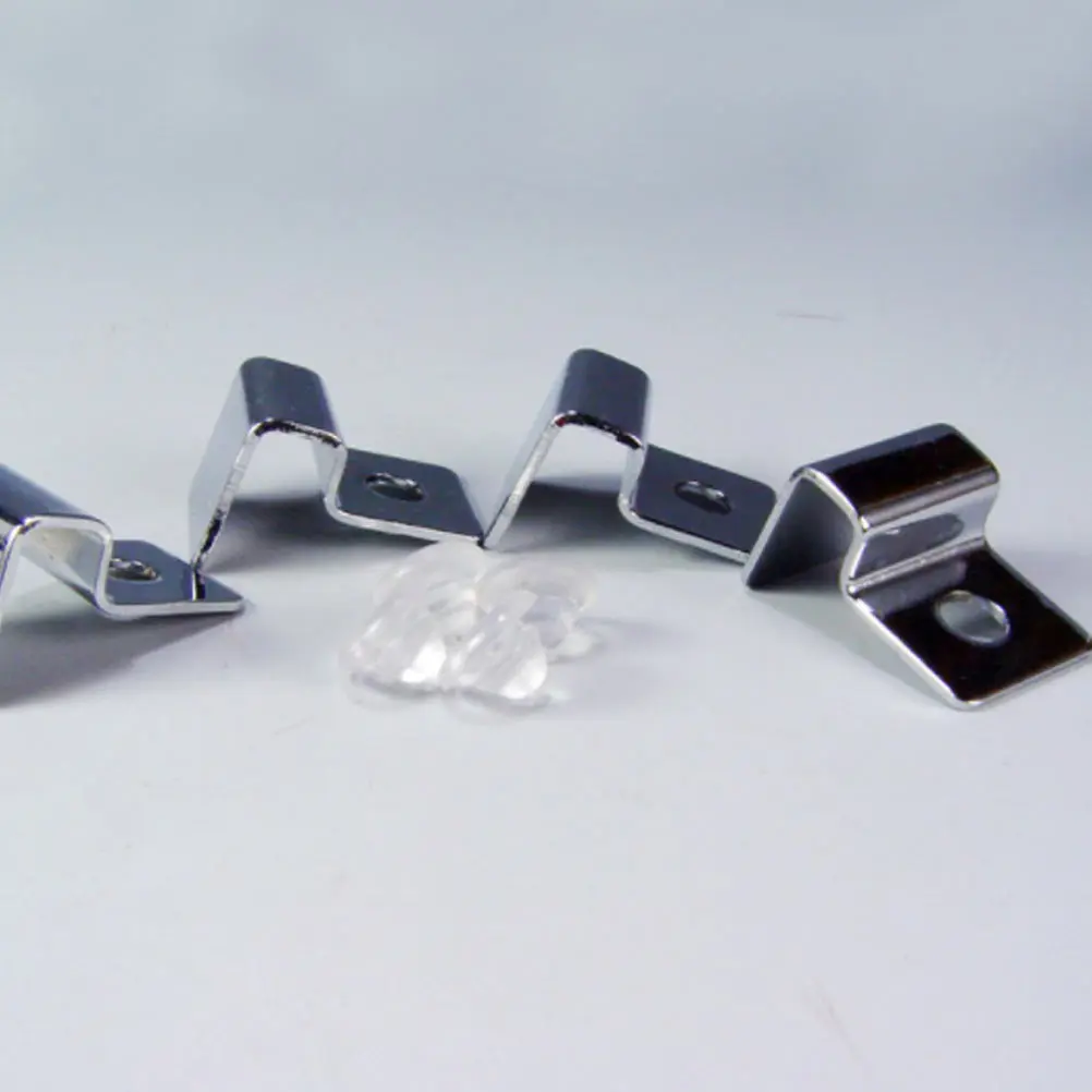 

8 Pcs Fish Tank Lid Stainless Steel Support Bracket Glass Shelf Small Silver Accessories