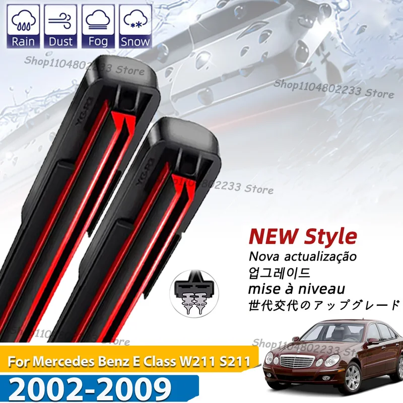 

Front Wiper Blades For Mercedes Benz E Class W211 S211 02 - 09 Windshield Windscreen Window Brush Natural Rubber Wiper