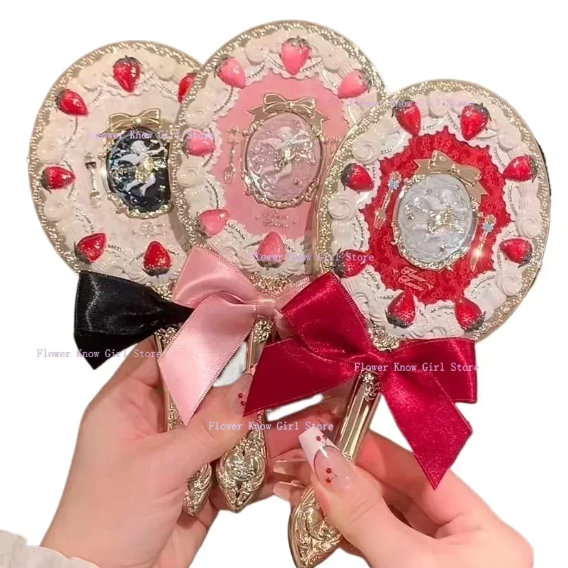 Flower Knows Strawberry Cupid Handspiegel Flower Window Makeup Mirrors Vintage Mirror