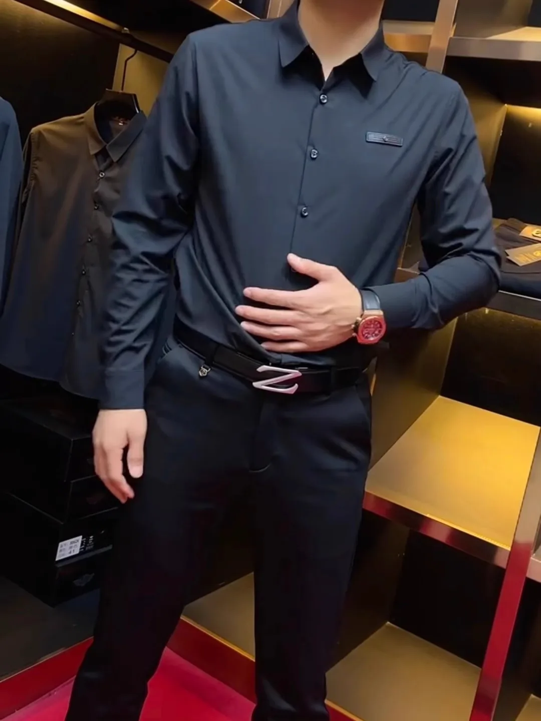 

Модная повседневная мужская рубашка с длинным рукавом: комфортная, универсальная, элегантная, для делового стиля, осенняя новинка