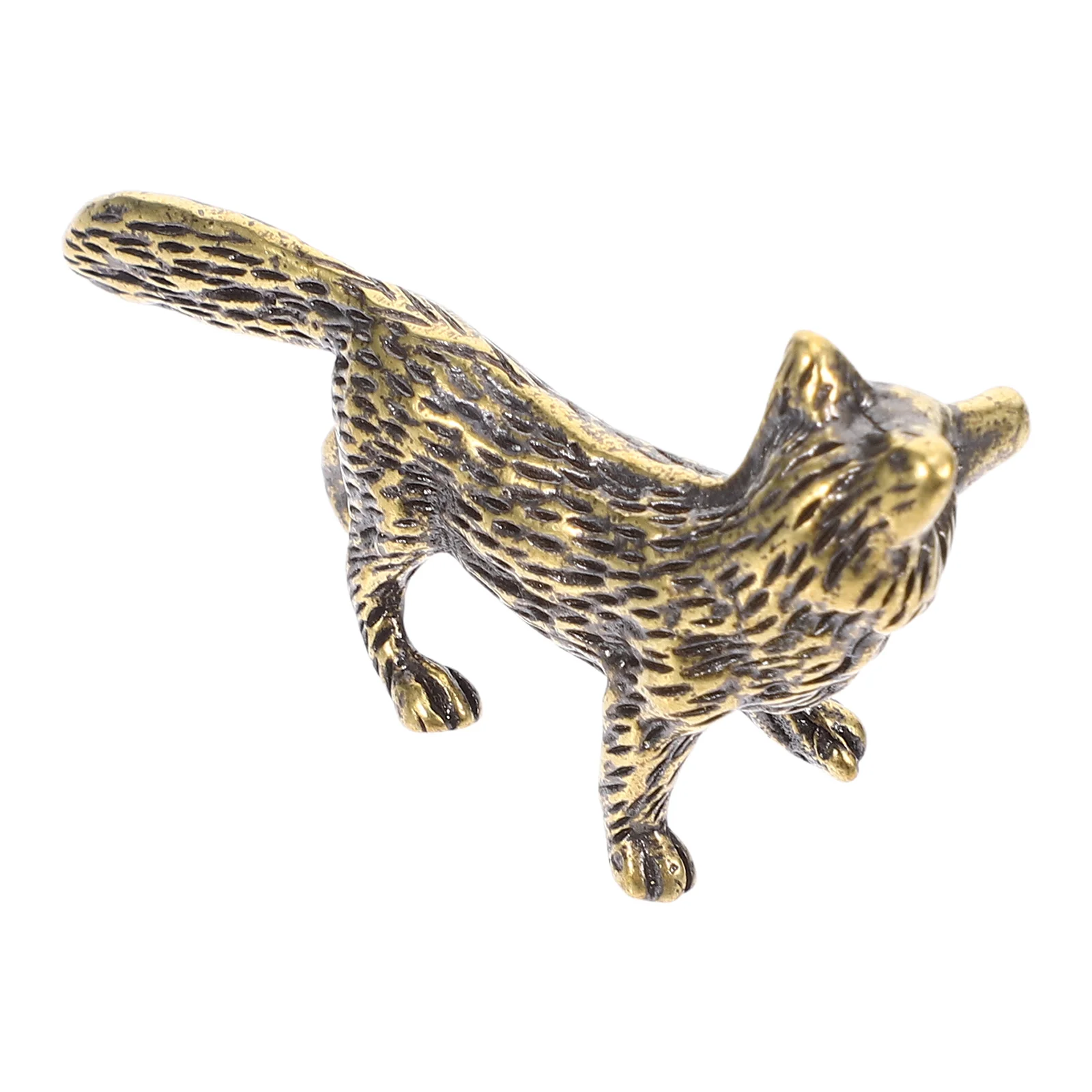 

Brass Mini Animal Fox Decoration Retro Style Gold Desktop Ornament Craft for Home Table Bookshelf Decor