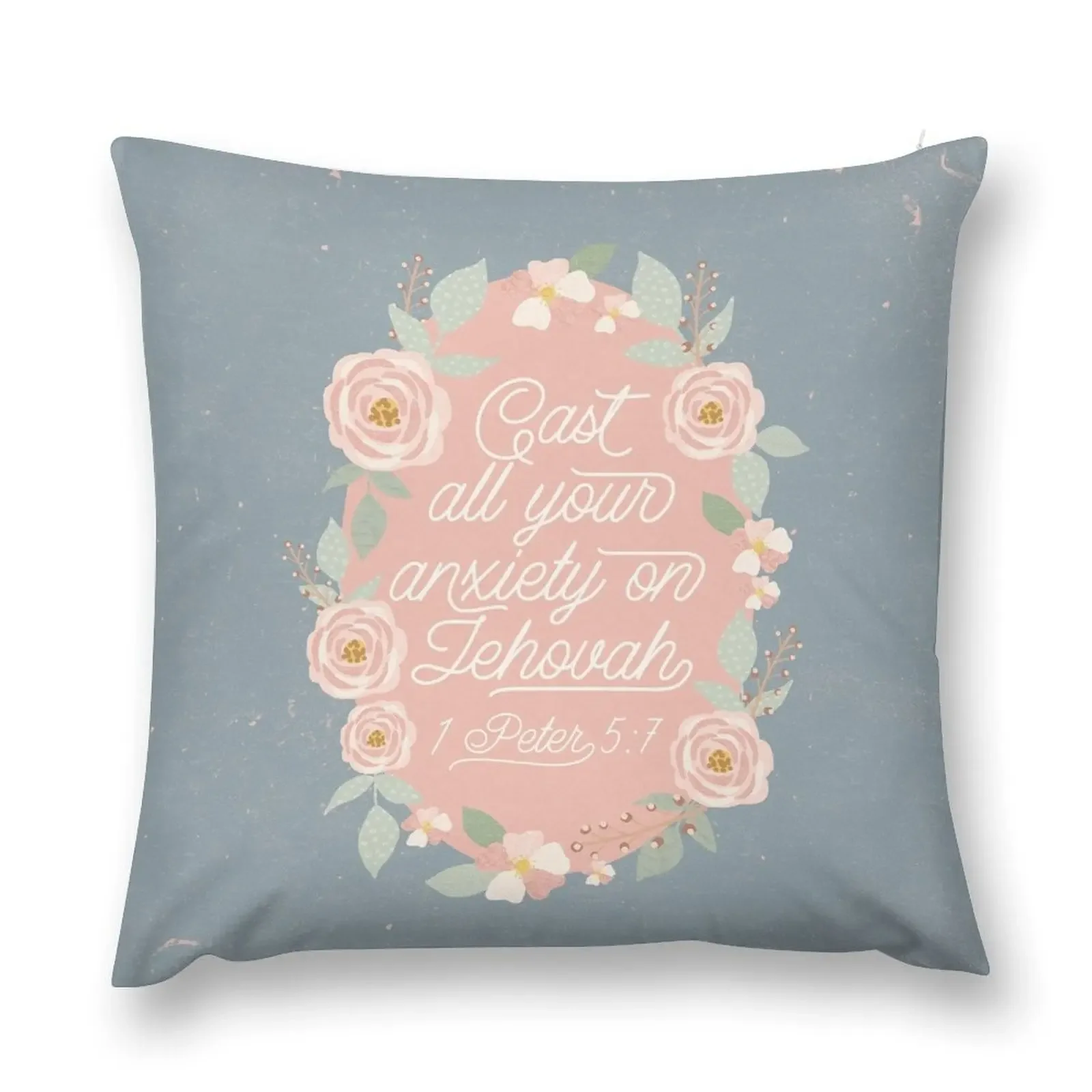 

1 Peter 5:7 Throw Pillow Decorative pillow case Pillowcase Cushion pillow