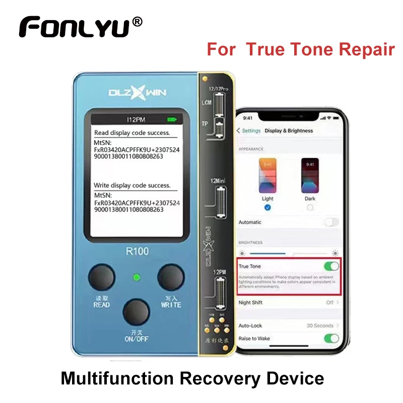 DL R100P Original Color Recovery Programmer For iPhone 8 8P X XS XSMAX XR 11 Pro Max 12mini 12Pro Screen True Tone Repair Tools