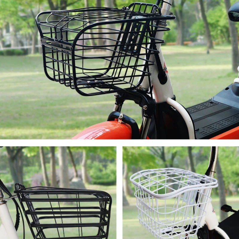 Bicycle Basket with Lid Electric Bike Storage Basket with Waterproof and Dustproof Lining Bag Can Carry Pets