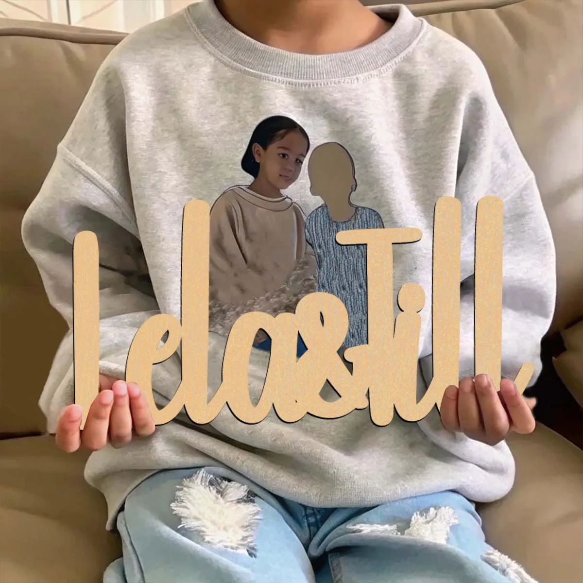 LelasTill-Ejemplo de texto personalizado, Material de madera, letrero cortado con láser, placa decorativa montada en la pared para dormitorio, 1 ud.