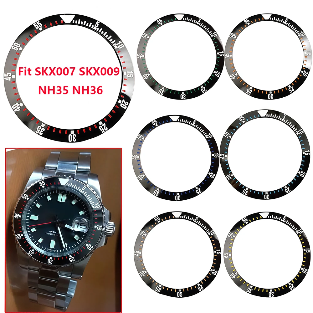 

Изогнутый керамический безель 38 мм, кольцо-вставка для SEIKO Skx007 Skx009 SUB Submariner, корпус часов Nh35 Nh36, замена мужских часов, запасная часть