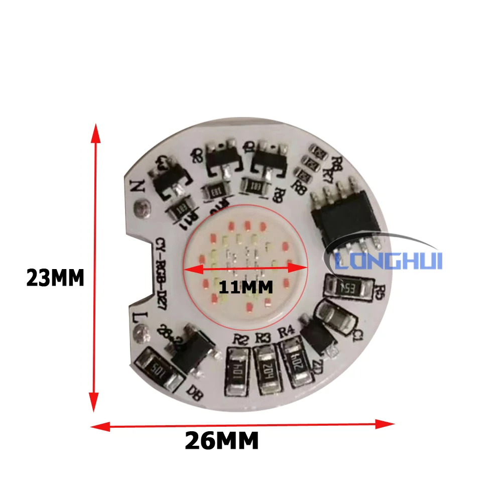 RGB LED Light Board 3W 6W High Power 220V for Indoor Pendant Crystal Lights Stage Accessories Color Changing LED Beads