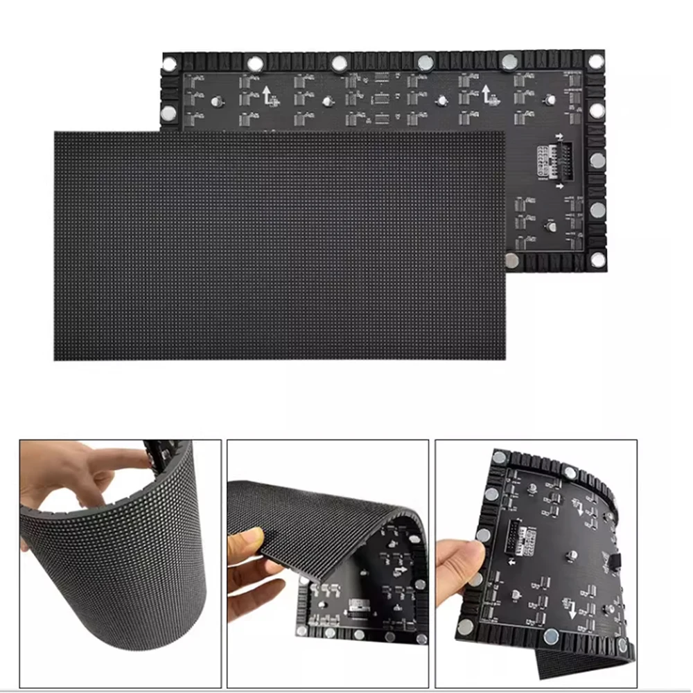 Digital LED Soft Flexible Module Display Screen Advertising Film LED Display Screen  Curved LED Video Wall Screen. - view 2