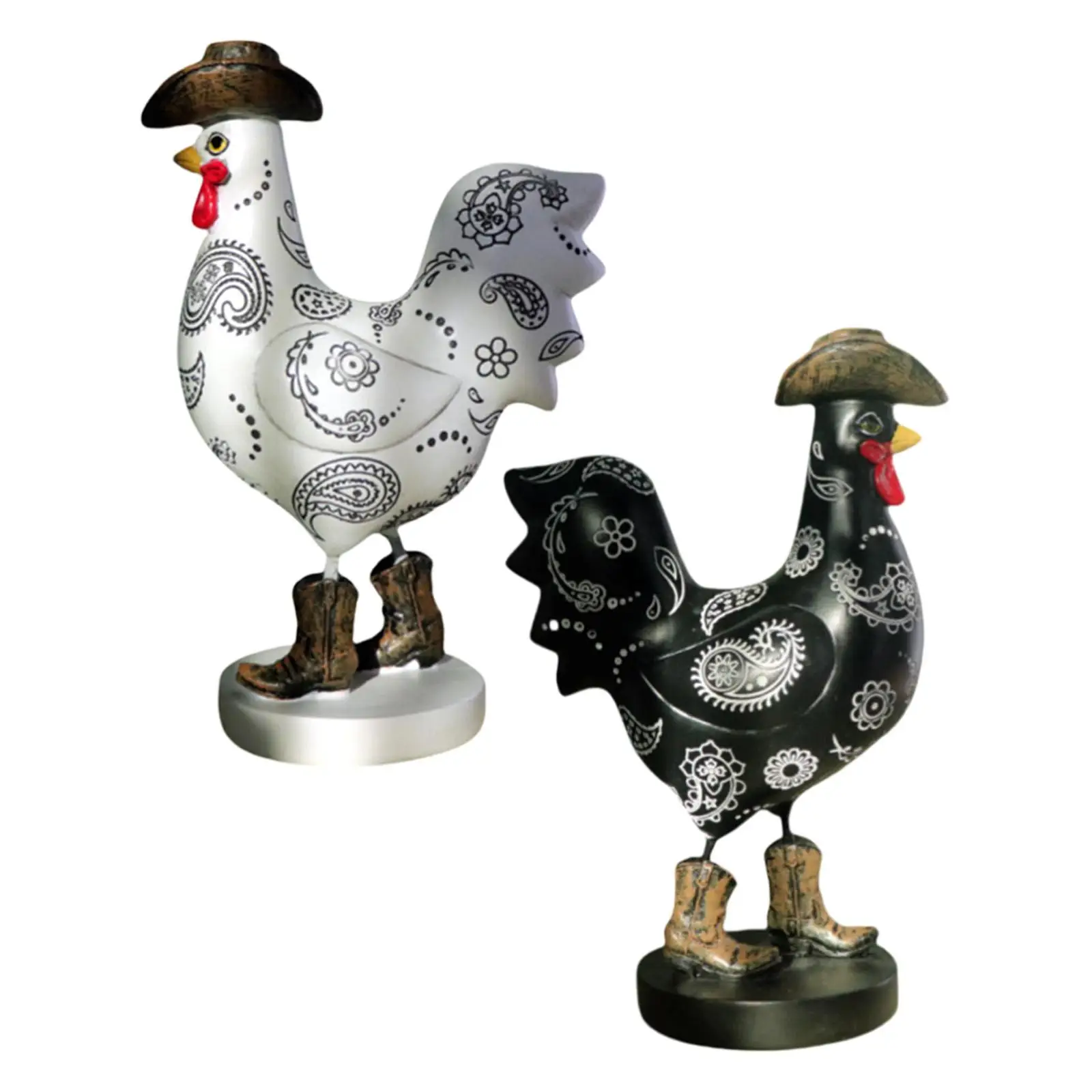 

Rooster Statue Chicken Animal Yard Art for Living Room Kitchen Balcony