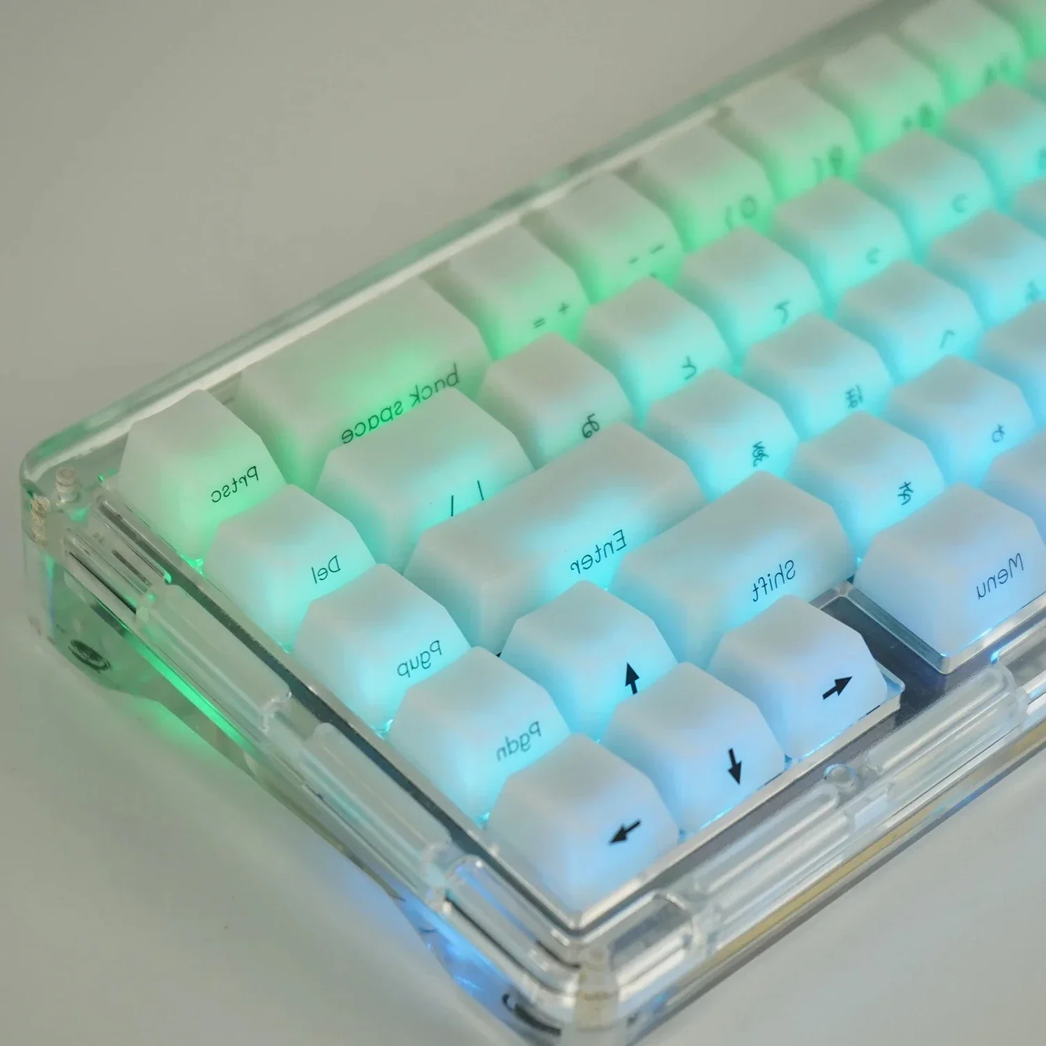 Keycap Set Backlit Key caps Side Print Korean Keycaps for Cherry MX Switch ANSI Layout Mechanical Keyboard Key cap