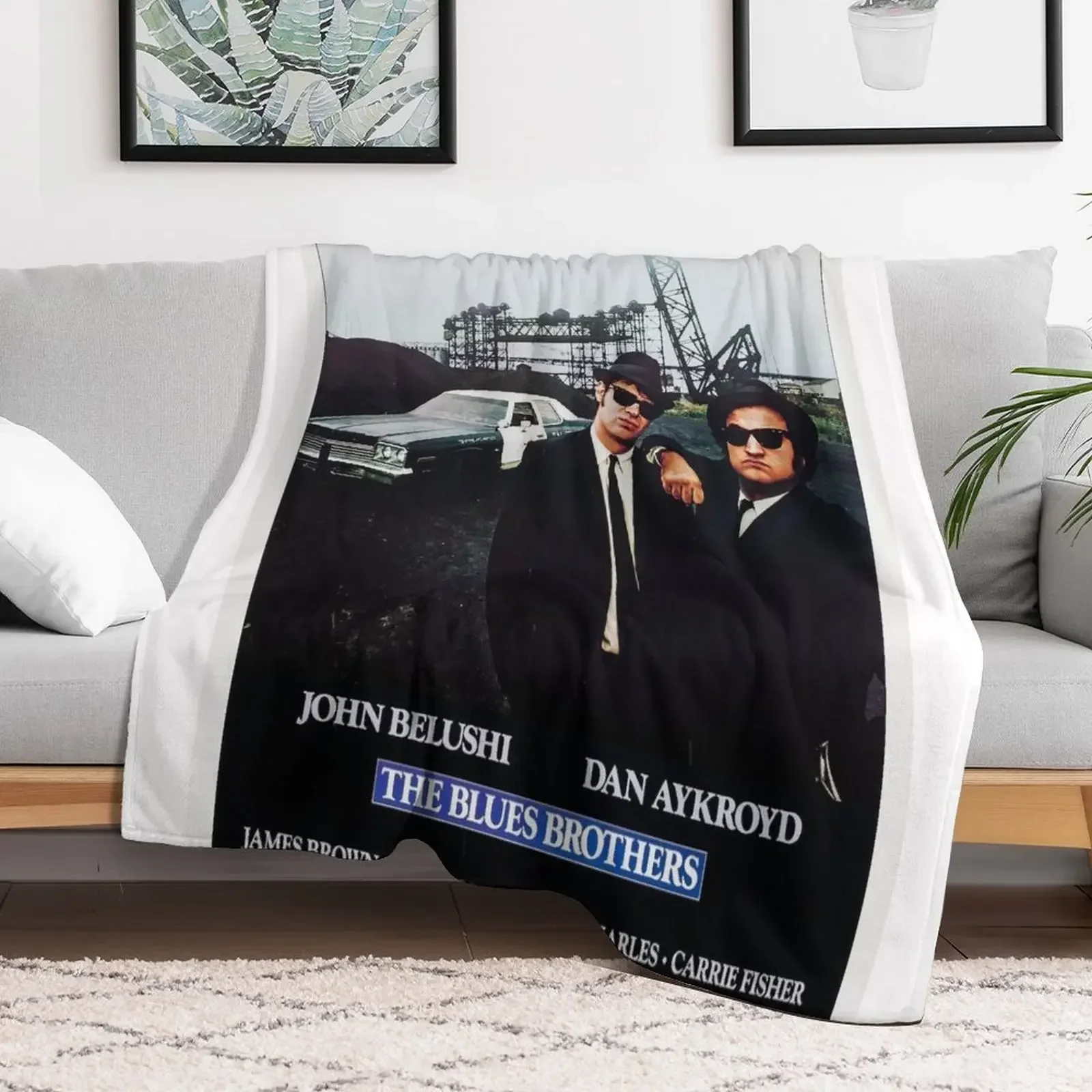 

The Blues Brothers Movie Poster Throw Blanket Plaid on the sofa Single blankets ands Blankets Large for sofa for babies Blankets