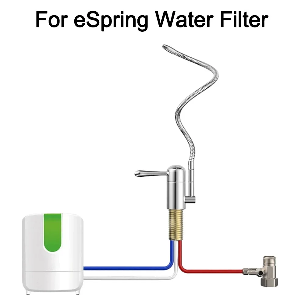 1Set 360° Rotatable Tap With Quick Couplings Sealing Tape Water Distributor For ESpring Water Filter Purifier Drinking Water Tap