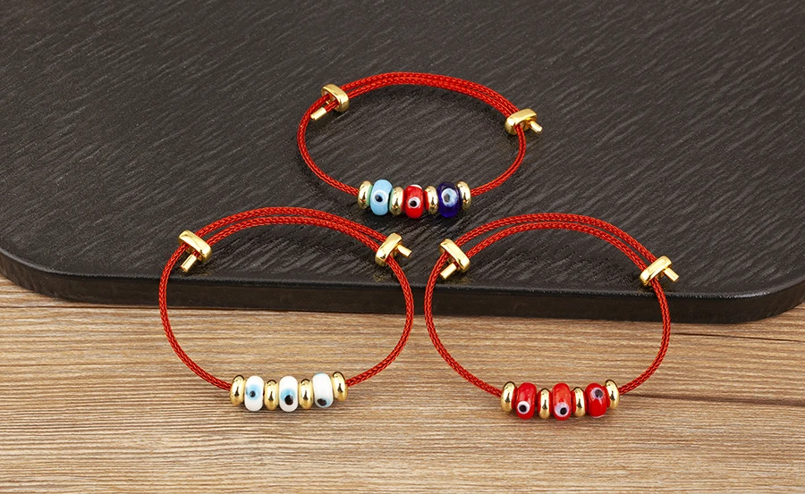 Nidin Neue Mode Glück Türkischen Bösen blick Seil Armband Einstellbar Für Frauen Weibliche Punk Stil Persönlichkeit Design Schmuck Geschenke – Detail 8