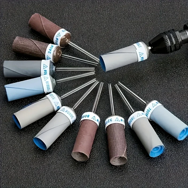 

Набор из 3-7 штук цилиндрических шлифовальных стержней (наждачной бумаги) с хвостовиком 2,35 мм, зернистостью 80-1000, для роторных инструментов для изготовления ювелирных изделий