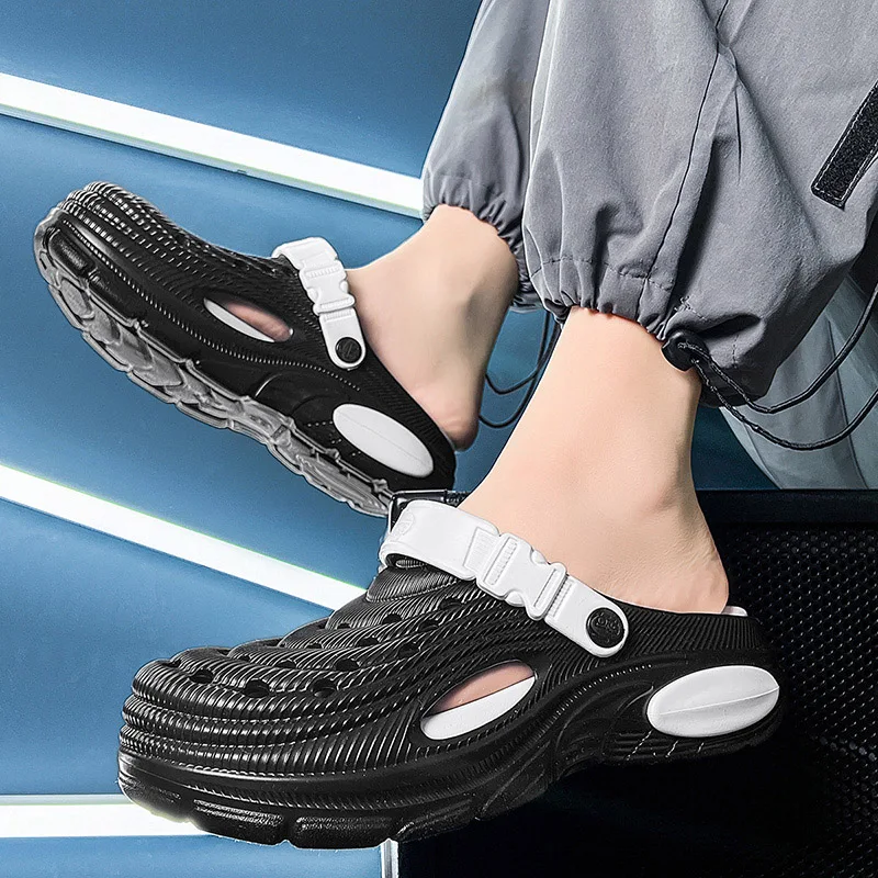 Plus Size 47 Summer Men Sandals Clogs Outdoor Garden Clogs Hole Shoes Male Casual Shoes Water Shoes Comfort Home Soft Slippers view 2