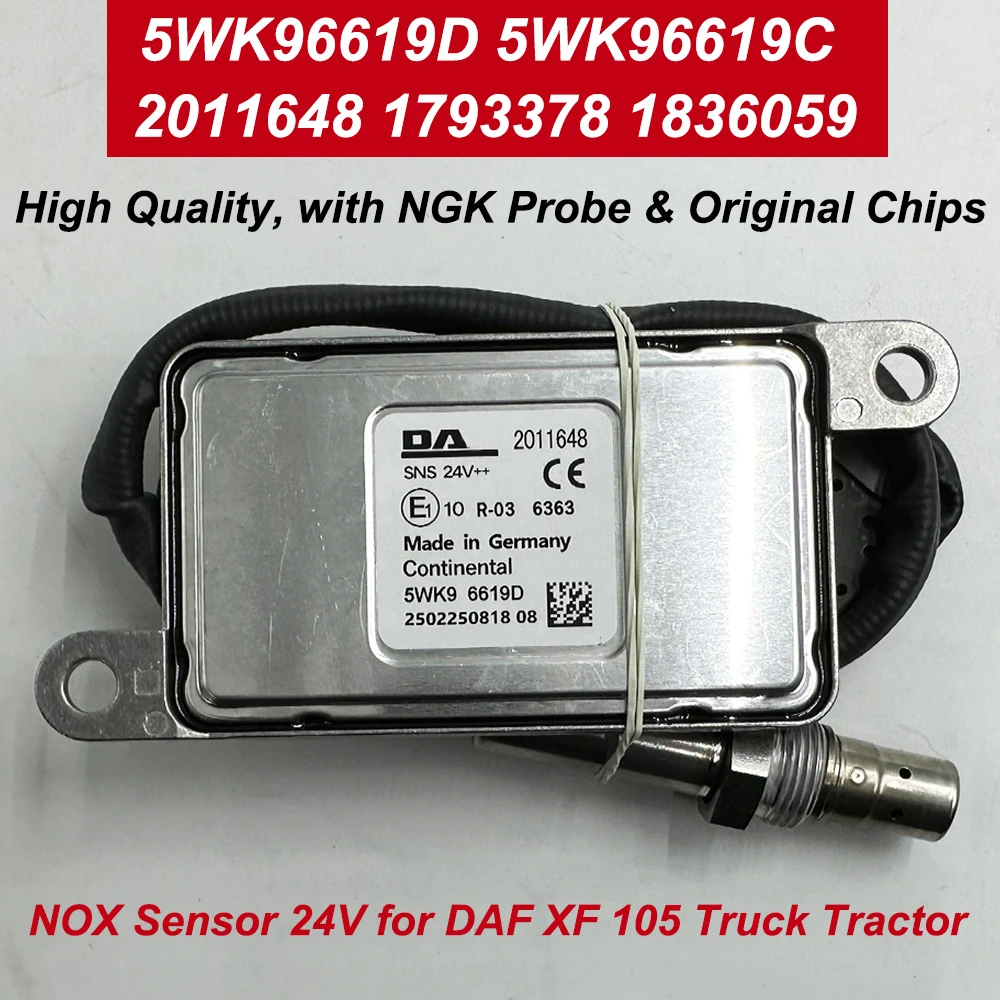 

HighQuality 5WK96619D 5WK96619C 2011648 1793378 1836059 for NGK Probe Nitrogen Oxygen Sensor NOX Sensor for DAF XF 105 Truck 24V