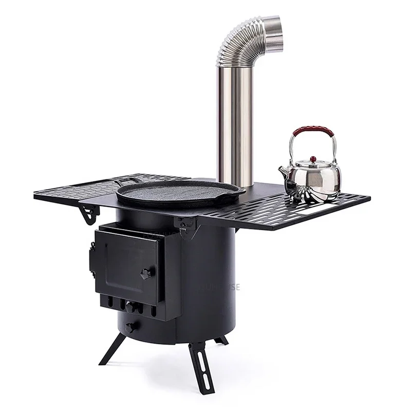 Nordic Cast Iron Chimeneas for Outdoor Heater Wood Stoves Winter Indoor Multifunctional Folding Board Heater Fireplace