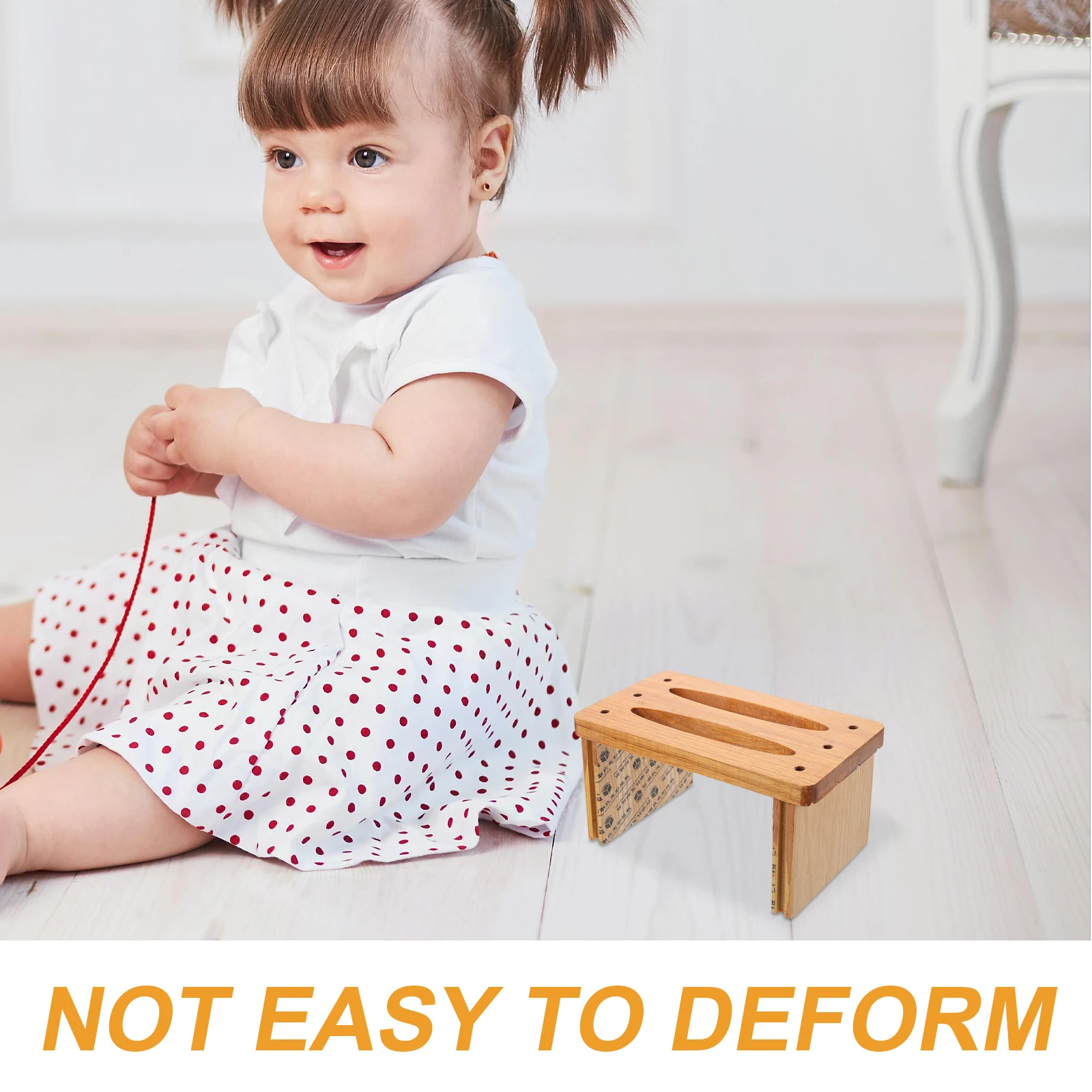 

Bath Stool Small Wood Low Toddler Kids Wooden Step Shoes Changing Bathroom Home Use Sturdy Smooth Compact Practical