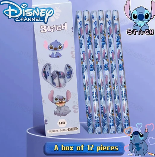 

12Pcs Disney Stitch Pencil Student Art Drawing Pen Pencils Wholesale Kid Gift Office School Writing Supplies Wooden Lead Pencils