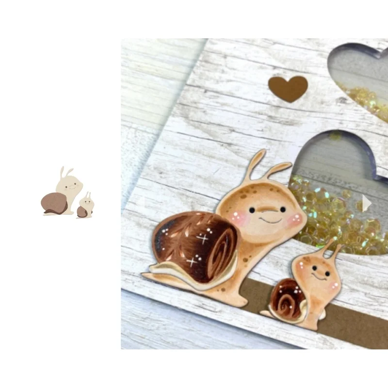 Neu eingetroffen: Vorverkauf von Schnecken-Stanzformen und Stempeln für DIY-Scrapbooking/Fotoalben, dekorative Prägung, DIY-Papierkarten