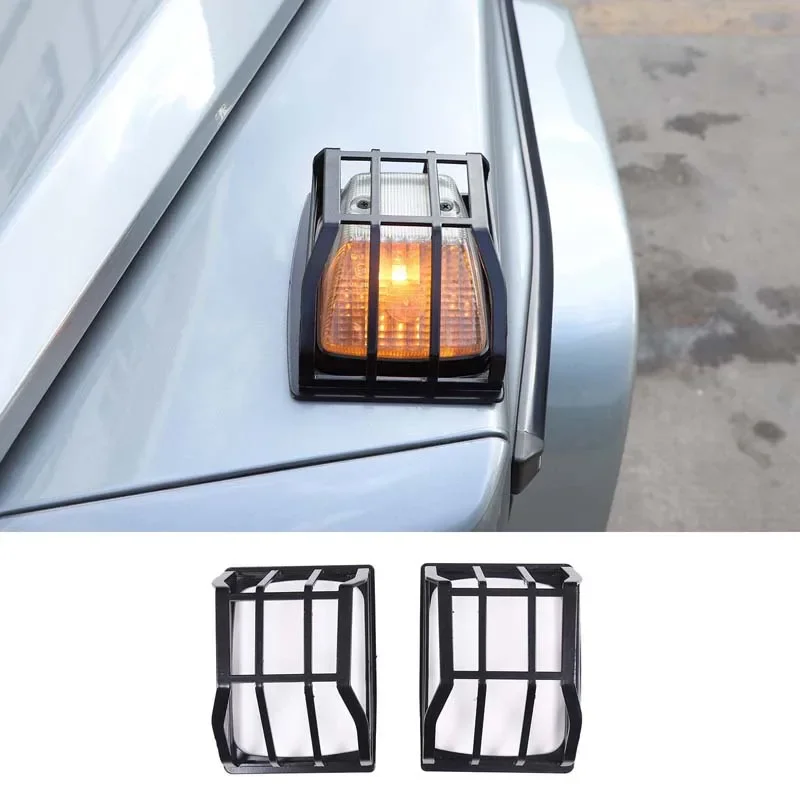 Steel Front Hood Indicator Light Cover Signal Lamp Protector Kit Trimm For Mercedes Benz G-Class W463 2004-2018 Car Accessories