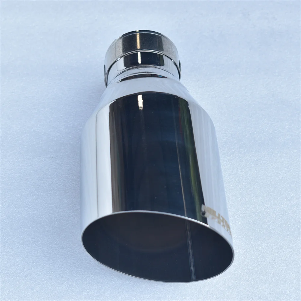 MILLTEK SPORT Auspuffblende aus 304 Edelstahl, abgewinkelt, Einzelrohr, 2,5 Zoll und 4,5 Zoll, Auto-Auspuffdüse zur Modifikation – Detail 3