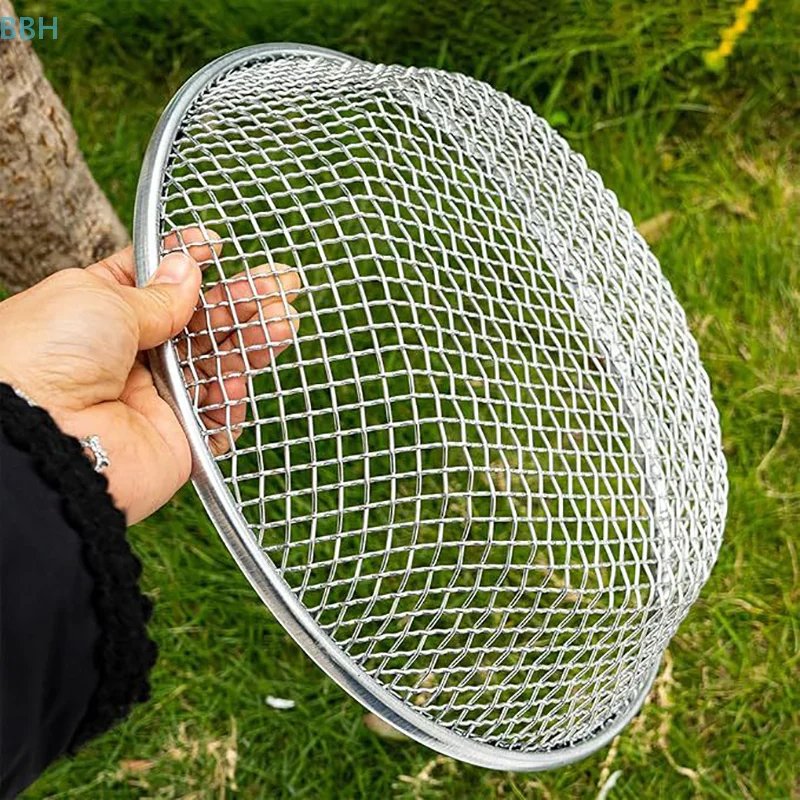 30cm Round Stainless Steel Lab Sieve with 2/6/10MM Aperture Sifters Shakers Kitchen Flour Powder Filter Screen Soil Strainer