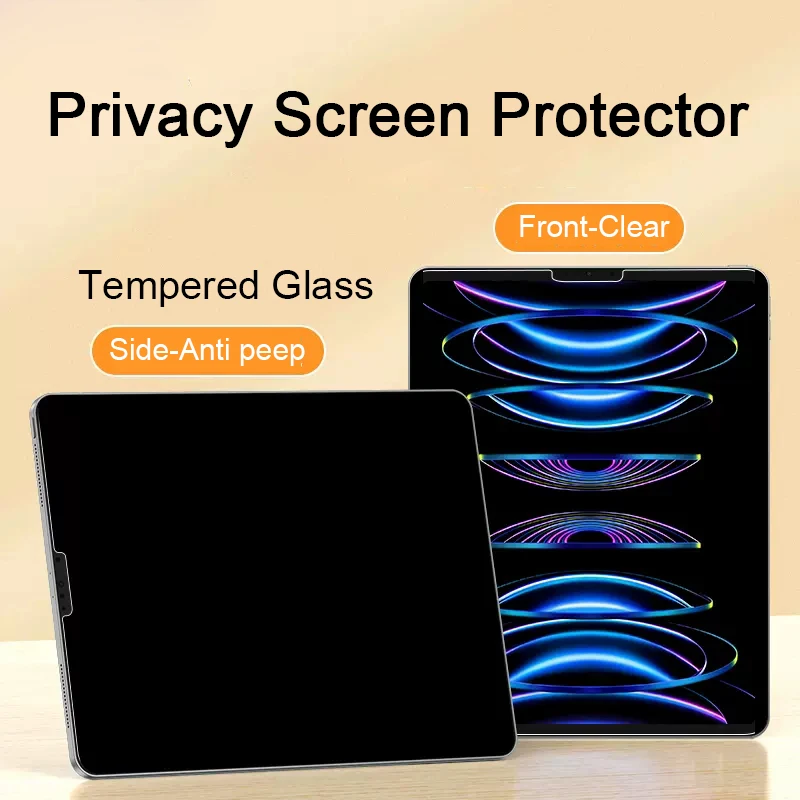 Privacy Screen Protector For iPad 10.2 Pro 11 12.9 Air 4/5 10th Gen 10.9'' Mini 6 8.3 Anti-spy Anti-Peeping Tempered Glass Film