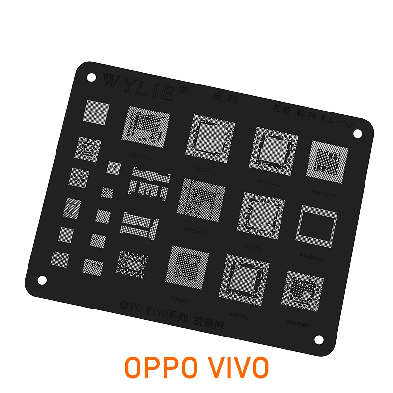 

Wylie WL-52 трафарет для OPPO VIVO MSM8940 MT6797W MT6795W MSM8998 MSM8939 MT6750 SDM660 MT6595 MSM8909 Power CPU