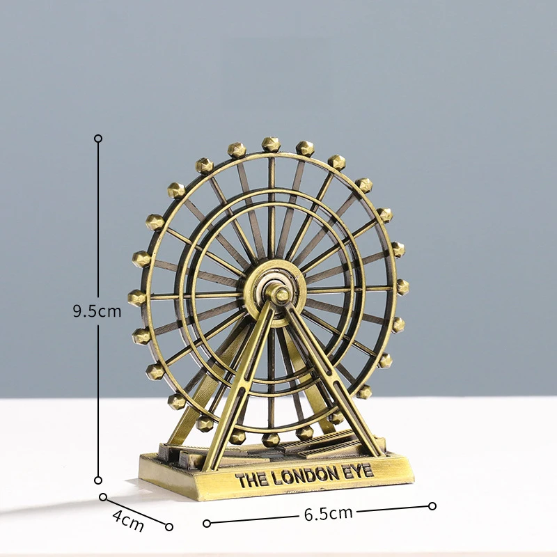 1Pc THE LONDON EYE Rotatable Model Small Pendulum Creative Living Room Decorations Ferris Wheel Ornaments Retro Model Home Decor