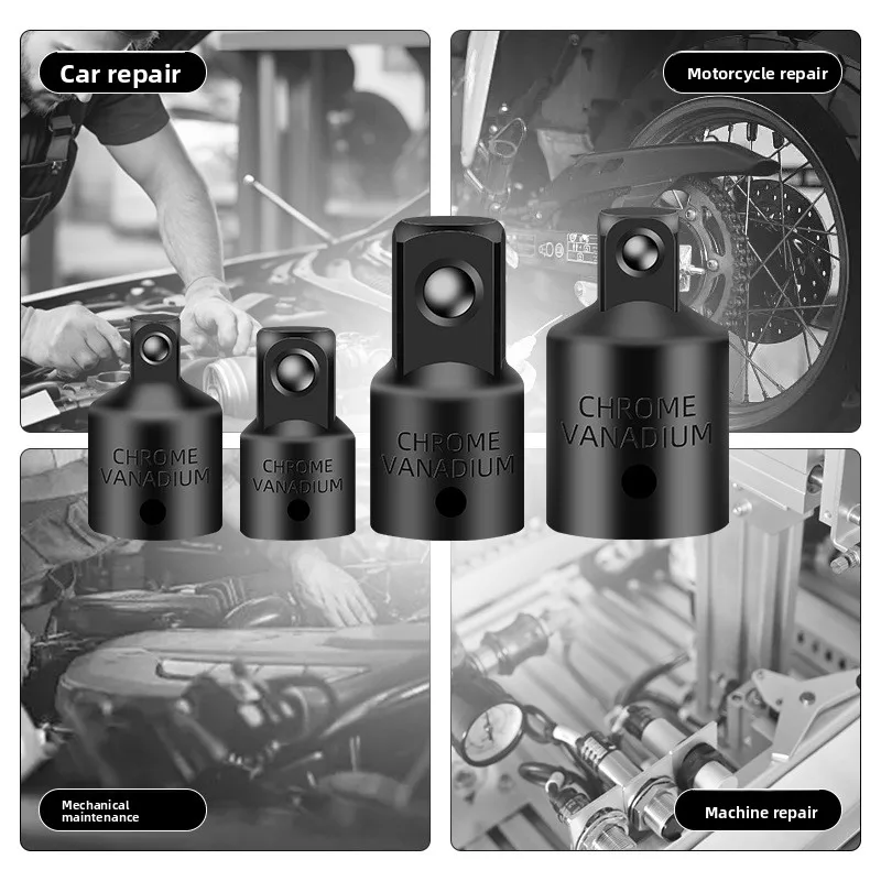 Переходник с квадратной втулкой-переходником 4 шт. Big Fly Middle Fly Small Fly Adapter 1/2 3/8 1/4 Инструменты