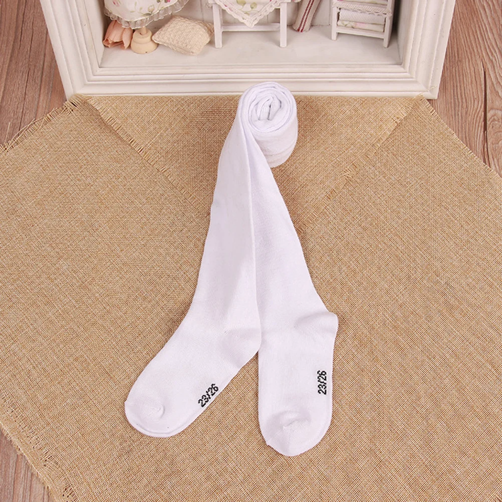 Collant in cotone per bambina da bambino Collant caldo bianco comodo elasticizzato con cintura allargata per ragazze da 12 a 24 mesi