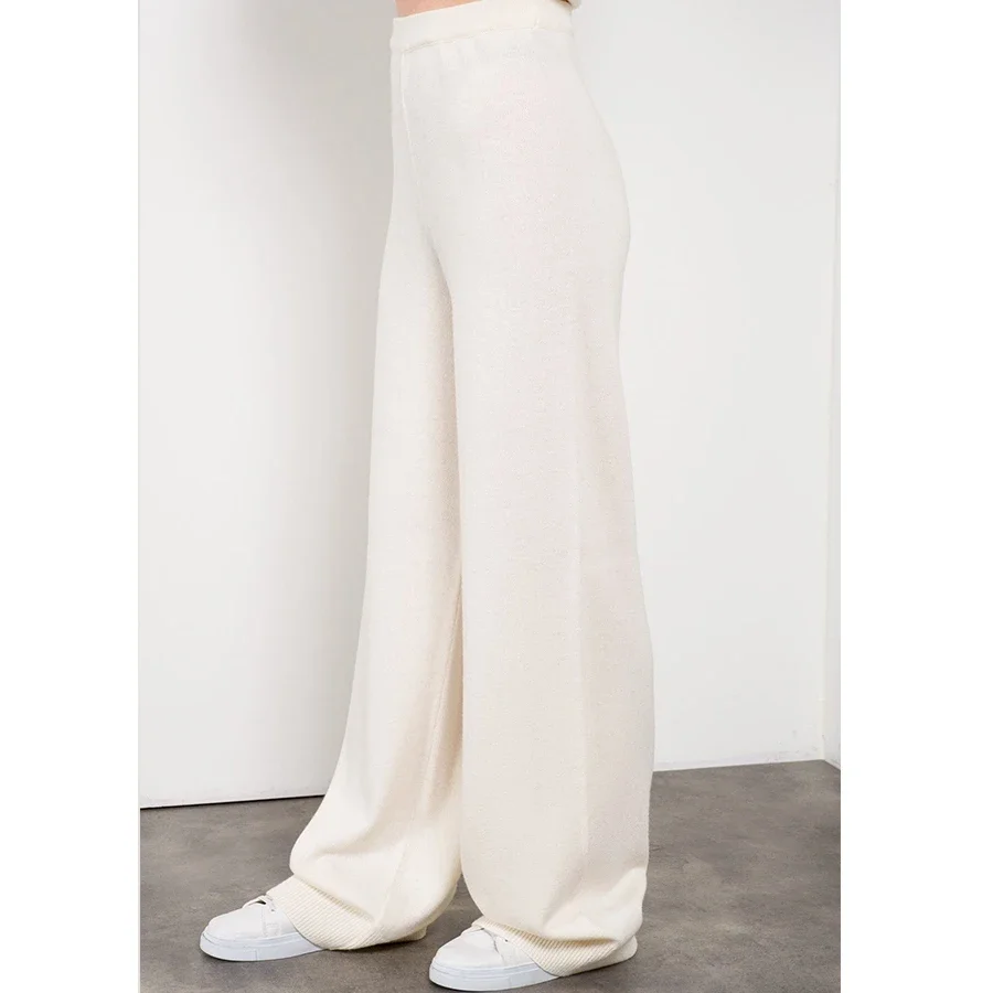 Femmes tricotées nouveau automne hiver pantalons décontractés Style de mode chaud