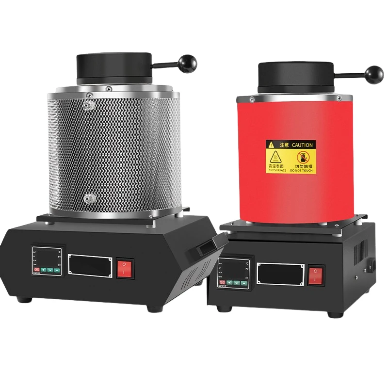 110V/220V Gold Melting Furnace 1500W Graphite Crucible for Gold Silver Copper Aluminum Melting Jewelry Smelting Tool